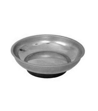 Prato Magnetico Aço Inox Revestido com Borracha 10 cm