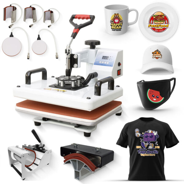 Prensa Térmica 8 em 1 Sublimação Camiseta Caneca Boné Prato 60hz