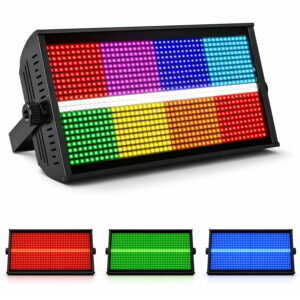 Refletor Strobo 1000w RGB Led DMX512 Display Digital Bivolt
