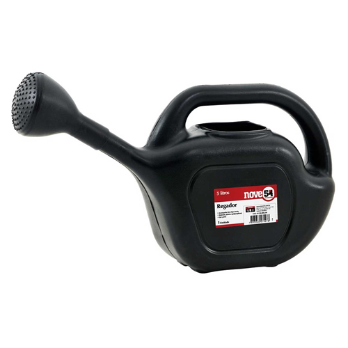 Regador Plástico Preto 5 Litros