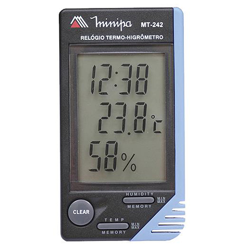 Relógio Termo-Higrômetro Temperatura Interna MT-242