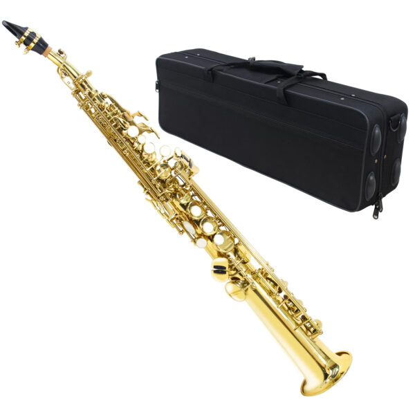 Saxofone Soprano Reto BB Sib Bemol Laqueado com Case