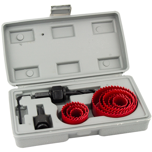 Jogo Kit Serra Copo 11 Peças Para Madeira Gesso 19 A 64mm - NSCM11