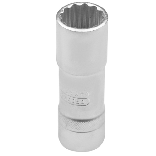 Soquete Estriado Longo 1/2'', Aço Cromo Vanádio, D19 L - 17 mm