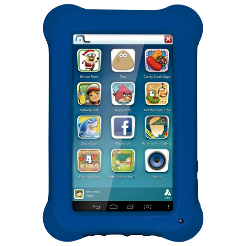 Tablet Multilaser Kid Pad Azul Quad Core Dual Câmera Wi-Fi Tela Capacitiva 7' Memória 8GB