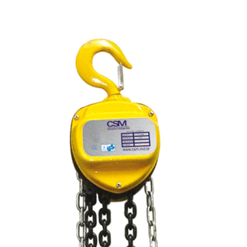 Talha manual de corrente capacidade de 2 toneladas com elevação 3 metros