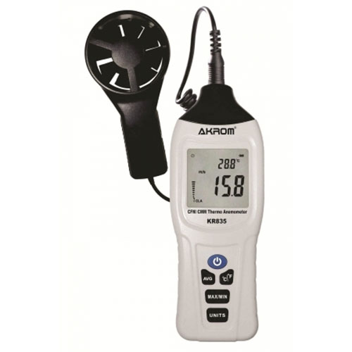 Termômetro Anemômetro Medidor de Vazão de Ar KR835